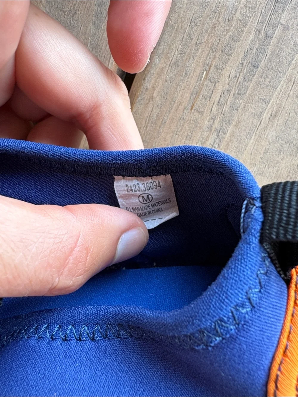 Speedo Blue and Orange Slip-On Water Shoes